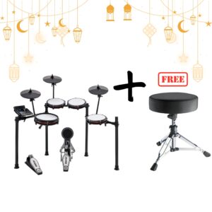 Alesis Nitro Max  Electronic Drum Kit with Free Tolaye - T2BK Stool