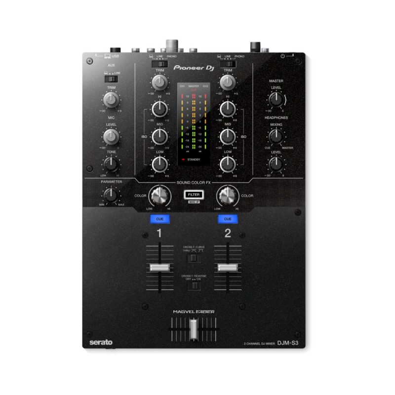 Pioneer DJ DJM-S3 2-Channel DJ Mixer for Serato