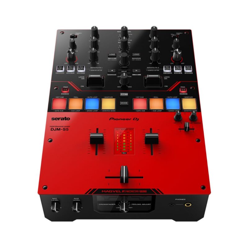 Pioneer DJ DJM-S5 Scratch-style 2-channel DJ mixer (Gloss Red) - Image 2