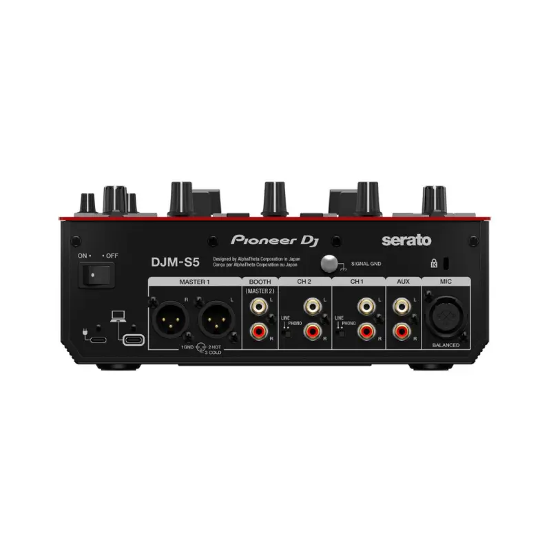 Pioneer DJ DJM-S5 Scratch-style 2-channel DJ mixer (Gloss Red) - Image 5