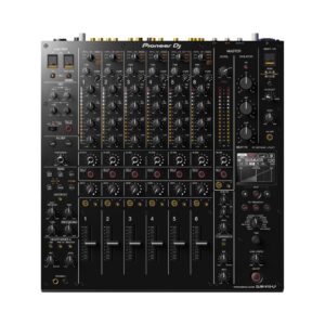 Pioneer DJ DJM-V10-LF, a 6-channel professional DJ mixer with advanced features for seamless mixing and sound control.