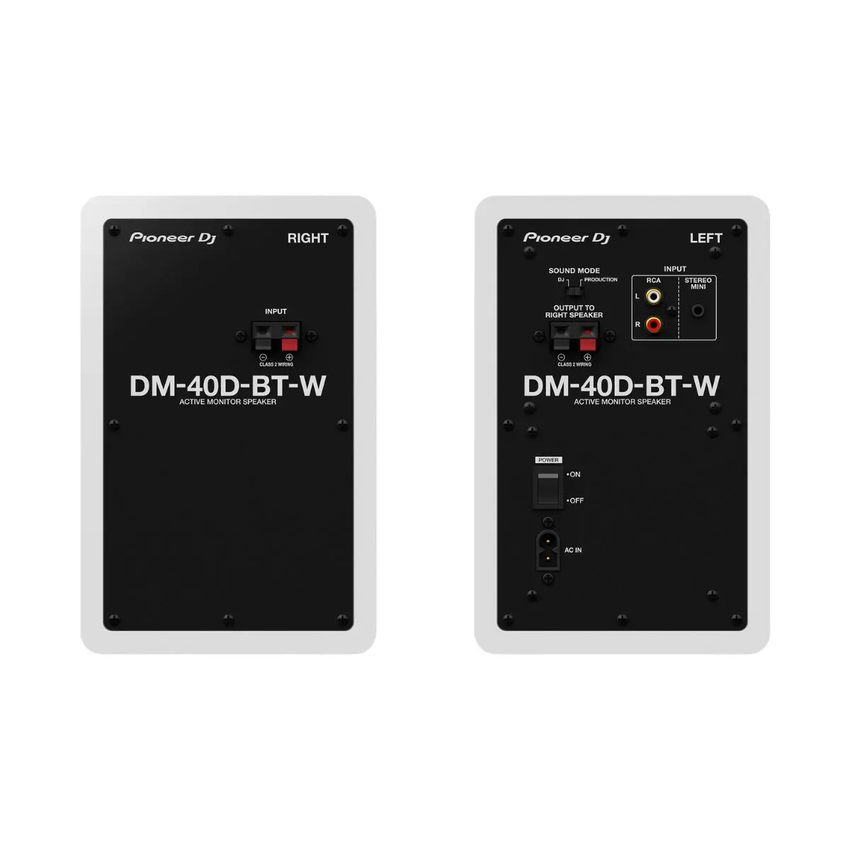 Pioneer DJ DM-40D-BT 4-inch DJ Monitor Speakers with Bluetooth - White - Image 3