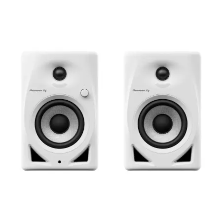 Pioneer DJ DM-40D 4-inch Desktop Active Monitor Speaker-White