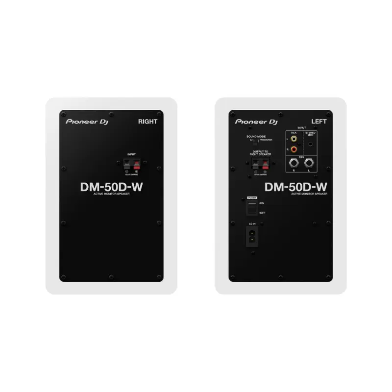 Pioneer DJ DM-50D 5-inch Active Monitor Speaker - White - Image 3
