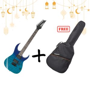 Ibanez GRG120QASP Electric Guitar with Free Bespeco BAG5EG