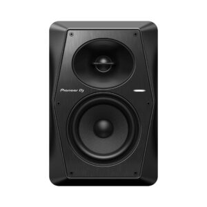 Pioneer DJ VM-50 active monitor speaker in black with a 5.25-inch driver, designed for high-quality sound reproduction.