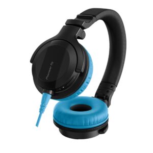 Pioneer DJ HDJ-CUE1 - Black + Blue Color HC Bundle