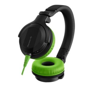 Pioneer DJ HDJ-CUE1 - Black + Green Color HC Bundle