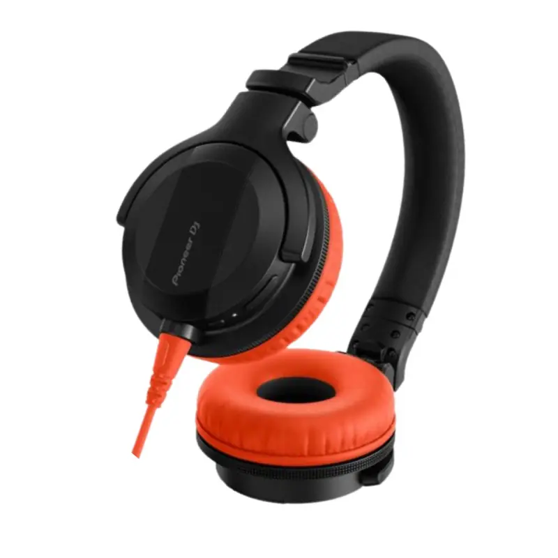 Pioneer DJ HDJ-CUE1 - Black + Orange Color HC Bundle