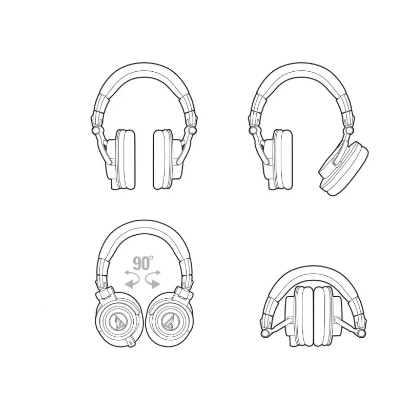 Audio-Technica ATH-M50x Closed-back Studio Monitoring Headphones - Image 8