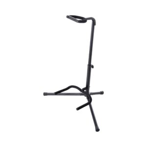 Bespeco SH700R universal guitar stand, designed for stability and support, holding a guitar securely in an upright position.