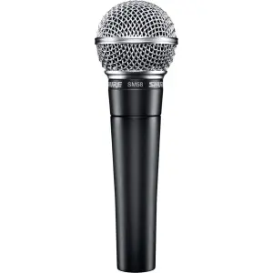 Shure SM58-LCE dynamic vocal microphone with a cardioid pickup pattern, designed for clear vocal performance.