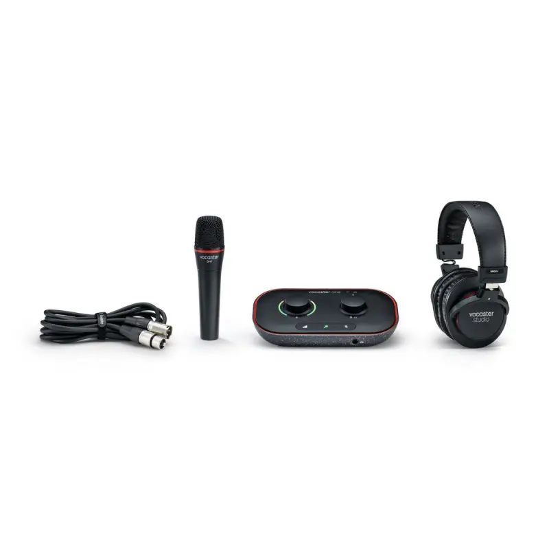 Focusrite Vocaster One Studio Podcasting Audio Interface Bundle - Image 2