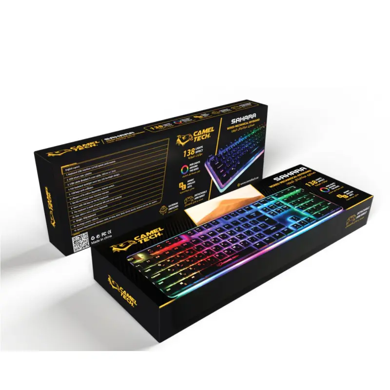 Camel Tech Sahara Keyboard/Red Switch - Black - Image 2