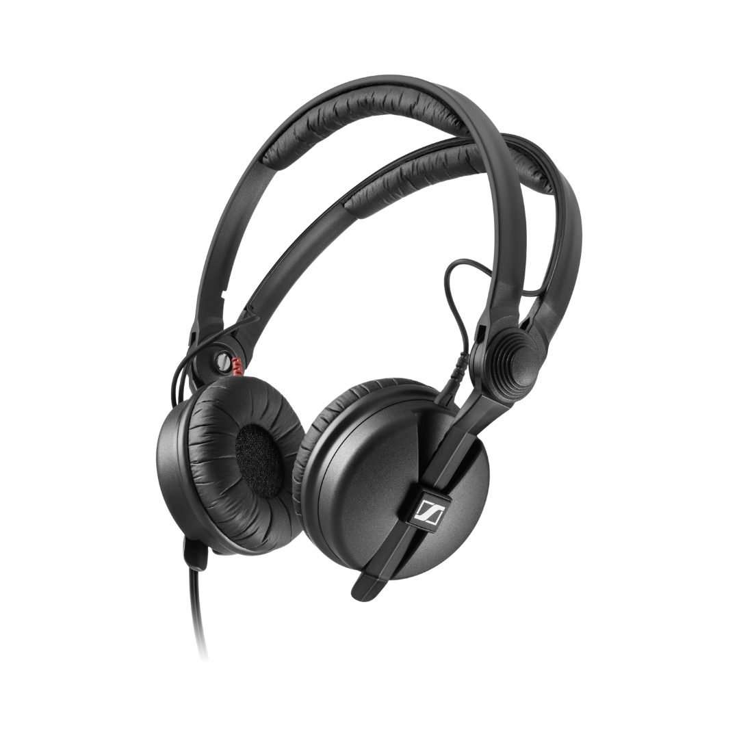 Sennheiser HD 25 PLUS headphones, designed for professional monitoring with a sleek, lightweight design and adjustable headband.