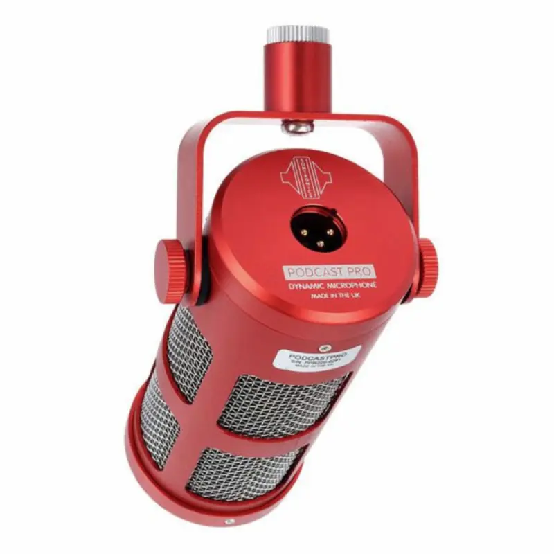 Sontronics PODCAST PRO Supercardioid Dynamic Broadcast Microphone (Red) - Image 3