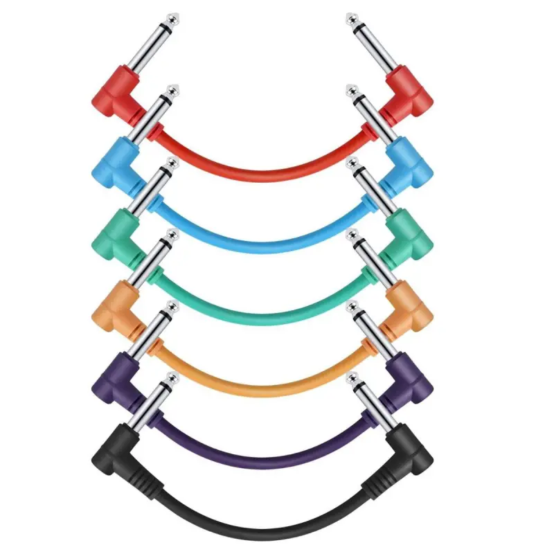 Donner - EC2009 6 Inch Guitar Patch Cable Colored cable 6-Pack
