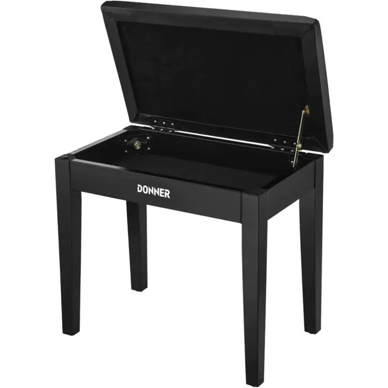 Donner EC2044 Piano Bench Stool with Music Storage Black