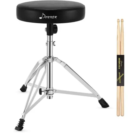 Donner Adjustable Height Drum Throne With A Pair Maple Mood Drum - EC1200