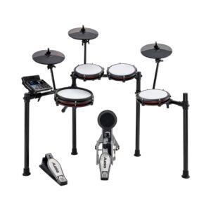 Alesis Nitro Max 8-piece electronic drum kit featuring mesh heads and Bluetooth connectivity for enhanced performance.