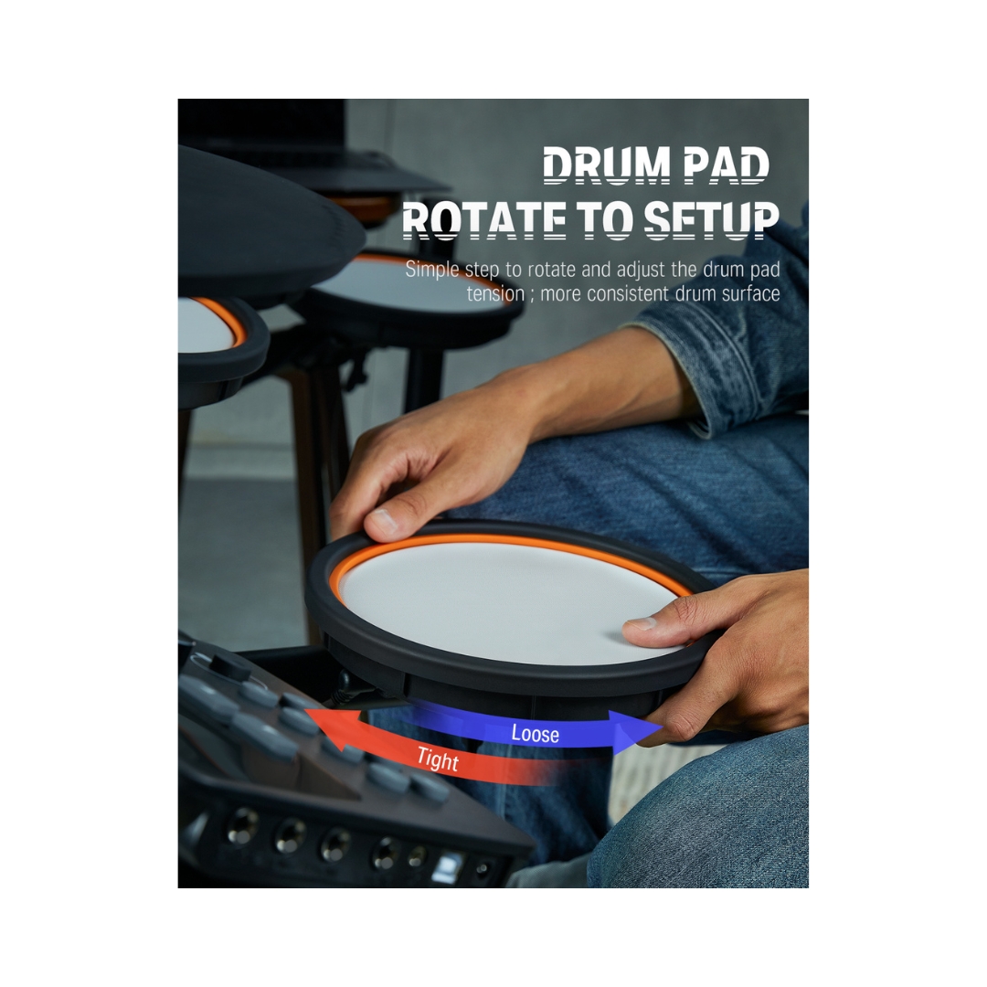 Donner DED-100 8-Piece Mesh Electric Drum Set - Image 5