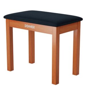 Donner EC2088 Piano Bench Stool with Music Storage Wooden Color