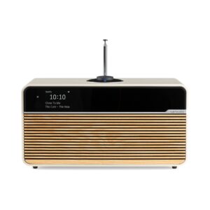 Ruark Audio R2 MK4 Smart Music System in light cream color, featuring a sleek design and modern technology.