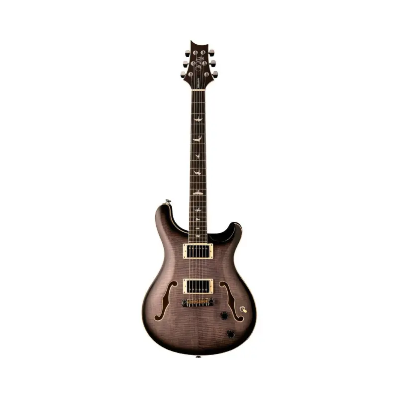 PRS SE Hollowbody II Electric Guitar (Charcoal Burst Finish), Hard Case Included