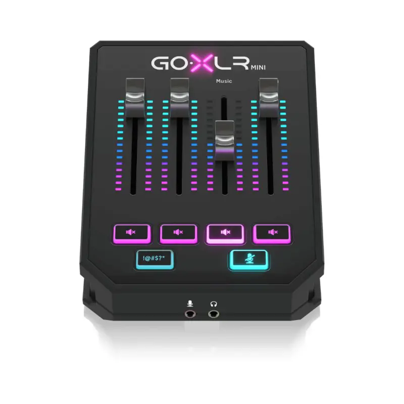 TC Helicon Go XLR Mini USB Streaming Mixer with USB/Audio Interface -Black