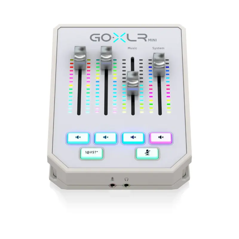 TC Helicon Go XLR Mini USB Streaming Mixer with USB/Audio Interface- White
