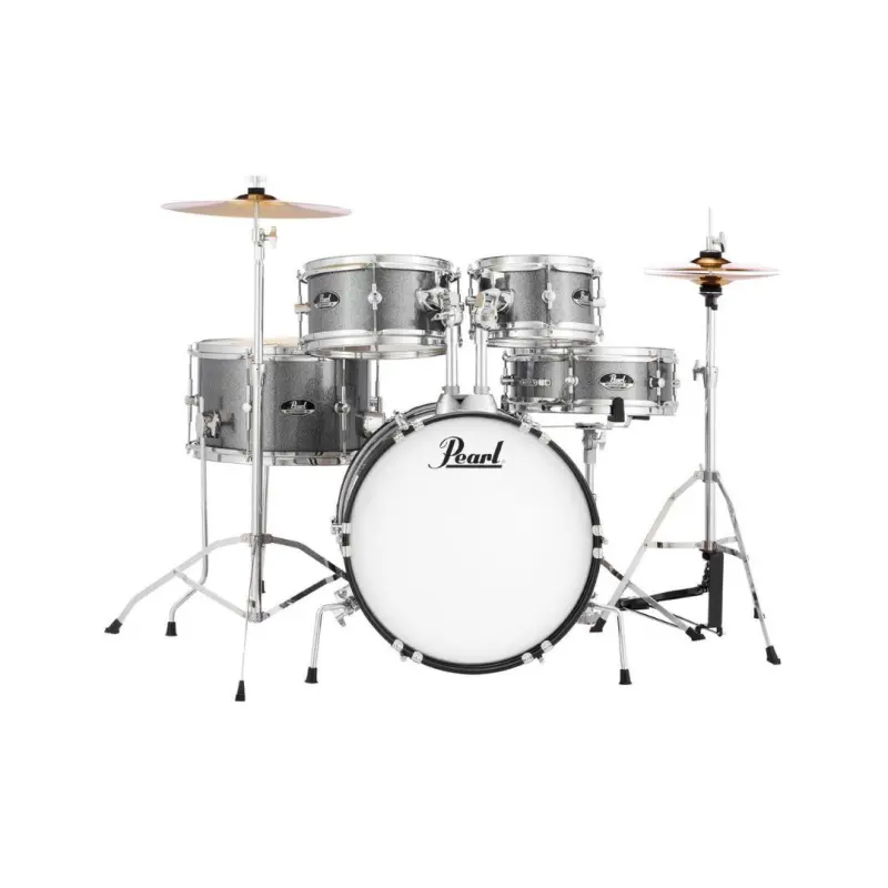 Pearl Roadshow Junior 5-Pcs Drum Set with Hardware & Cymbals - (Grindstone Sparkle)