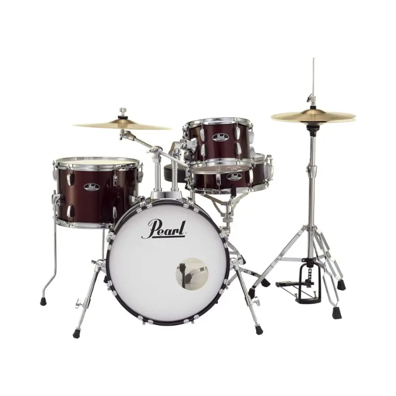 Pearl Roadshow Drum Set 4-Piece with Cymbals and Stands - (Red Wine)