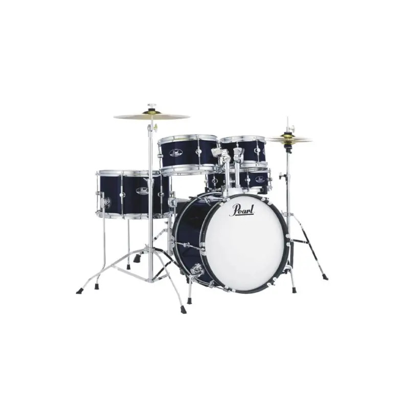 Pearl Roadshow Junior 5-Pcs Drum Set with Hardware & Cymbals - (Royal Blue Metallic)
