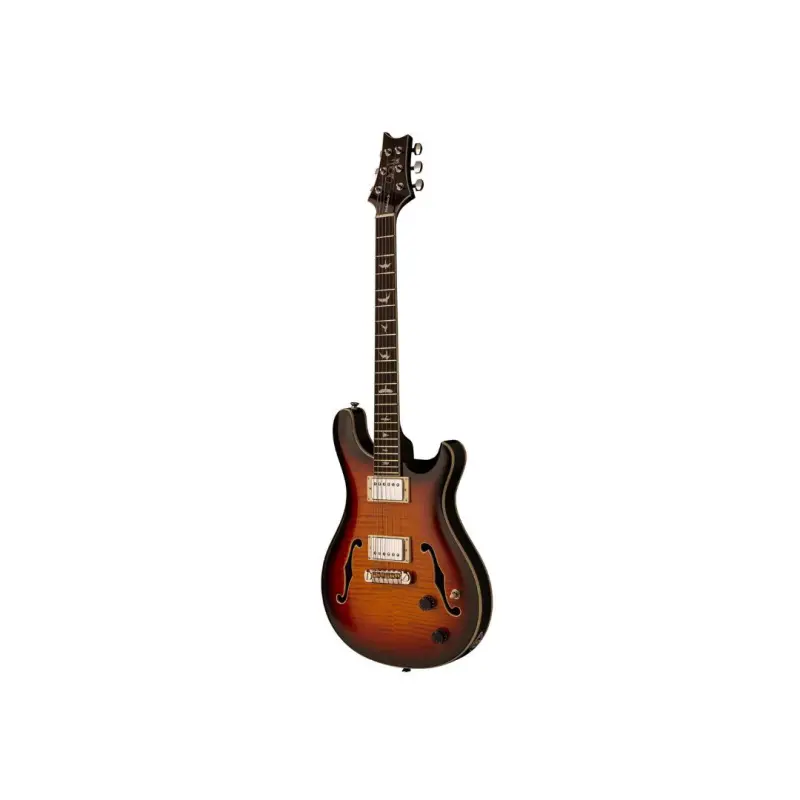 PRS SE Hollowbody II Electric Guitar (Tri-Color Sunburst Finish), Hard Case Included - Image 2