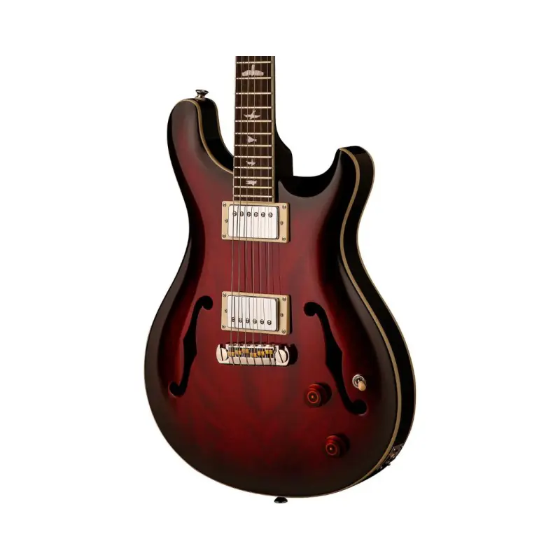 PRS SE Hollowbody Standard (Fire Red Burst Finish), Hard Case Included - Image 2