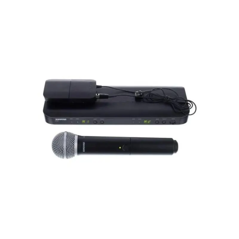 Shure BLX1288 Wireless Combo System with PG58 Handheld and CVL Lavalier - Image 2