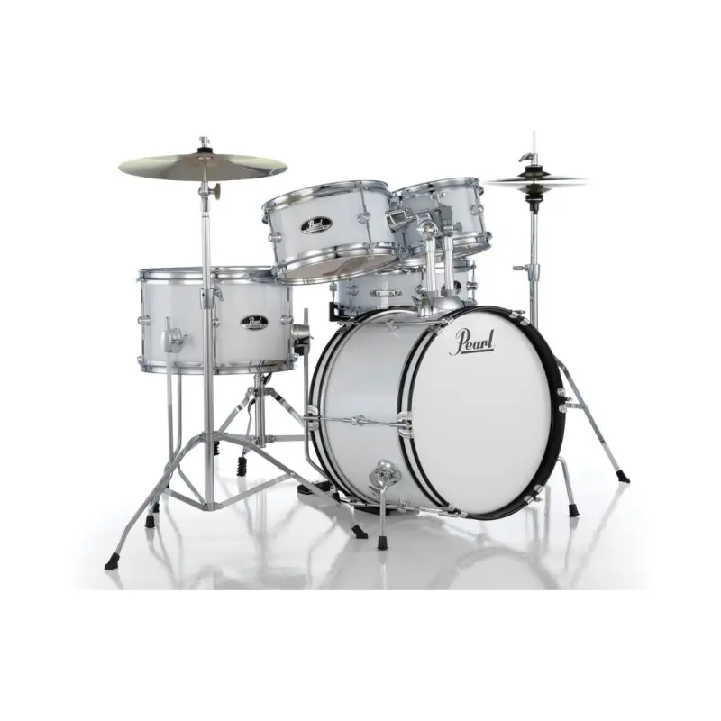 Pearl Roadshow Junior 5-Pcs Drum Set with Hardware & Cymbals - (Pure White) - Image 2