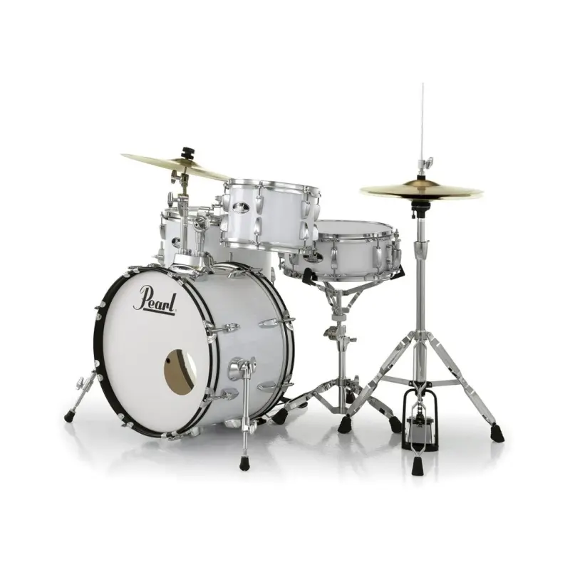 Pearl Roadshow Drum Set 4-Piece with Cymbals and Stands - (Pure White) - Image 2