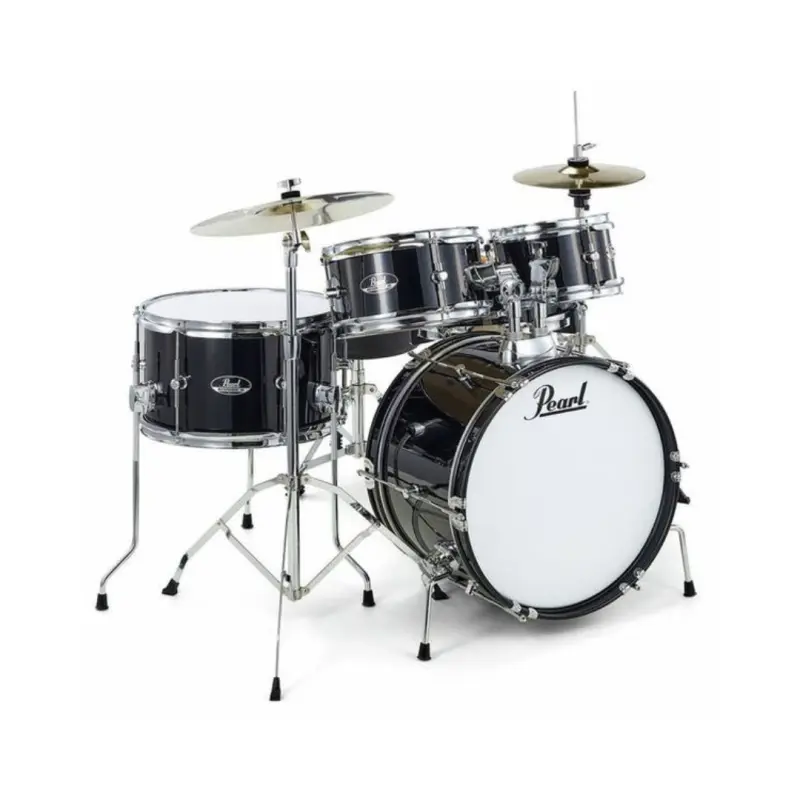 Pearl Roadshow Junior 5-Pcs Drum Set with Hardware & Cymbals - (Jet Black) - Image 3
