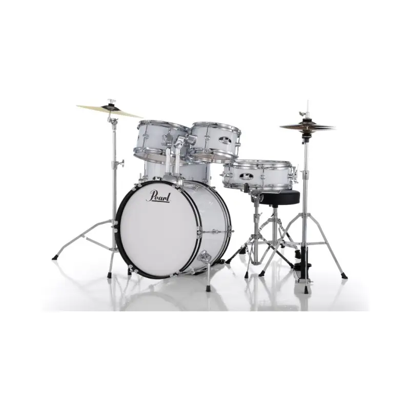 Pearl Roadshow Junior 5-Pcs Drum Set with Hardware & Cymbals - (Pure White) - Image 3