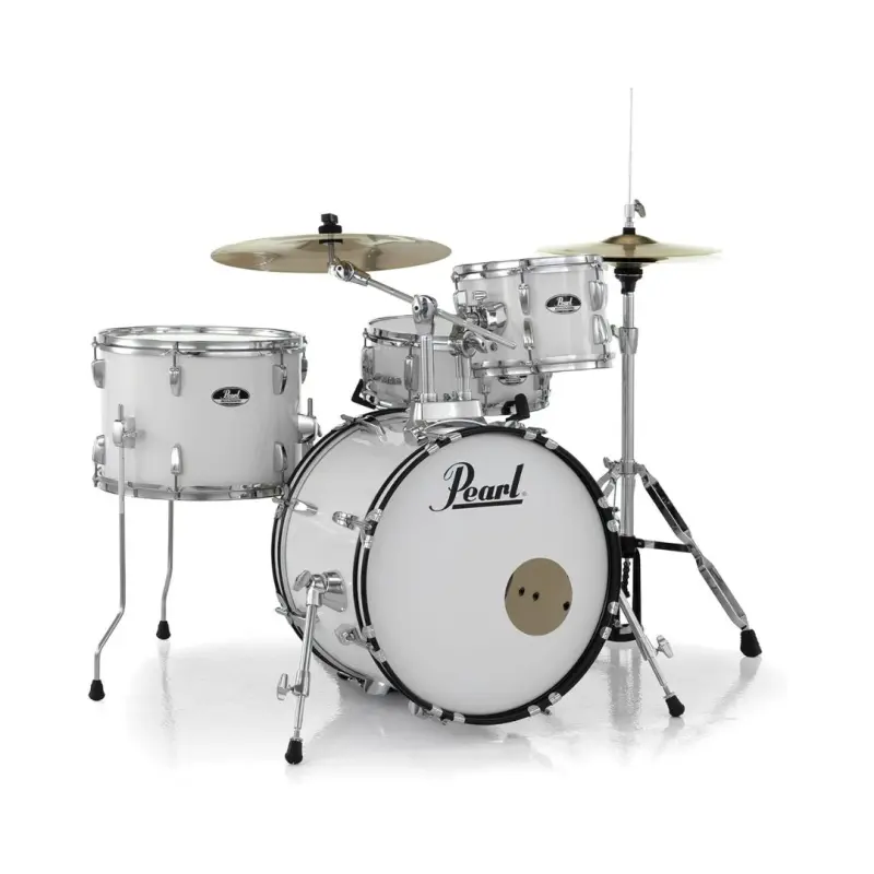 Pearl Roadshow Drum Set 4-Piece with Cymbals and Stands - (Pure White) - Image 3