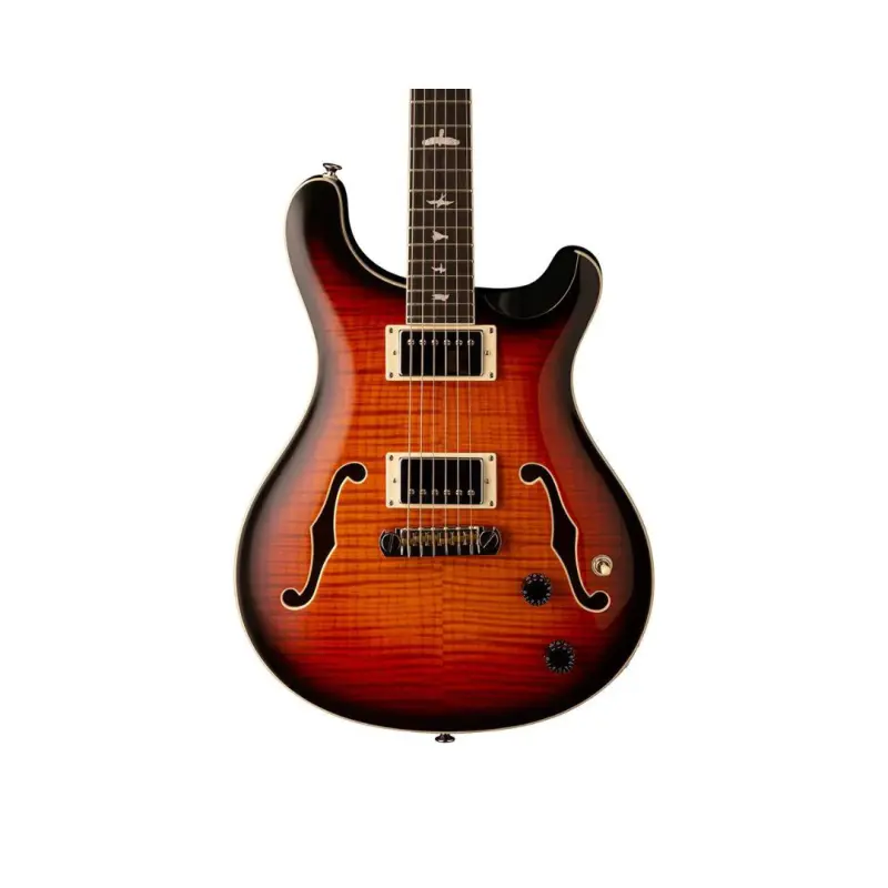 PRS SE Hollowbody II Electric Guitar (Tri-Color Sunburst Finish), Hard Case Included - Image 4