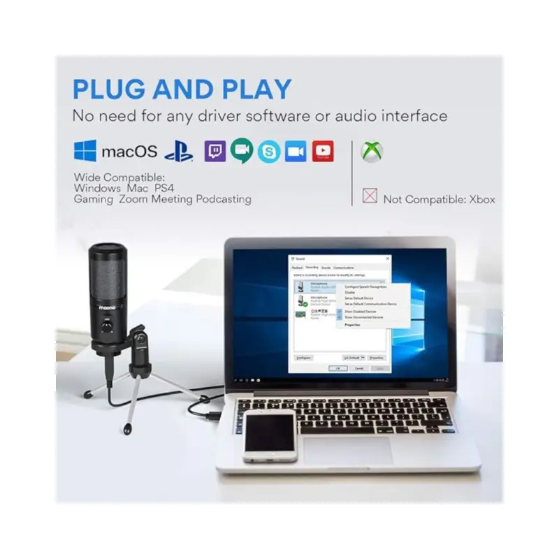 MaonoCaster AU-PM461TR USB Condenser Unidirectional Mic - Image 6