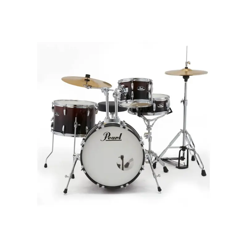 Pearl Roadshow Drum Set 4-Piece with Cymbals and Stands - (Garnet Fade)