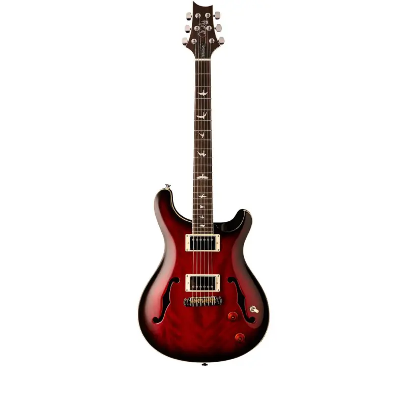 PRS SE Hollowbody Standard (Fire Red Burst Finish), Hard Case Included