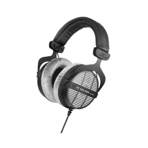 Beyerdynamic DT 990 Pro 250 ohm open-back studio headphones with cushioned ear pads and adjustable headband.