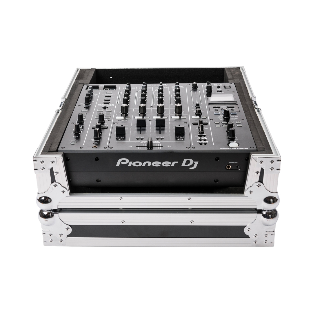 Magma-themed case safeguards the Pioneer DJ DJM-V10/A9 mixer, with a striking visual design.