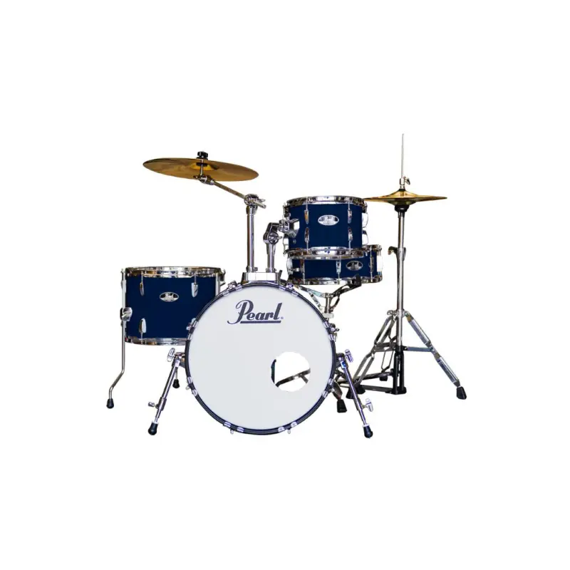 Pearl Roadshow Drum Set 4-Piece with Cymbals and Stands - (Royal Blue Metallic)