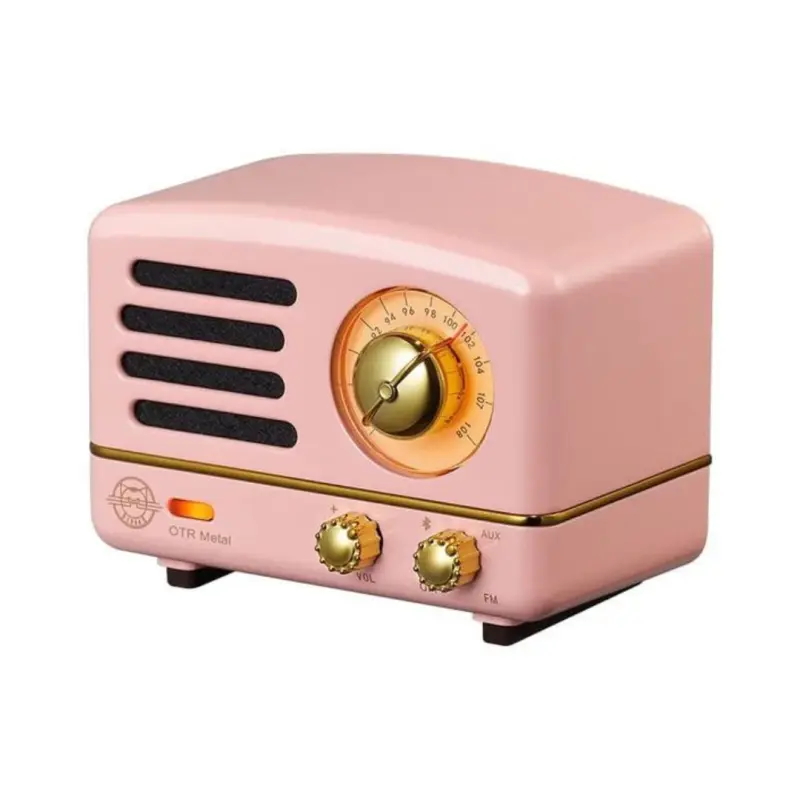 Muzen OTR Metal Wireless Portable FM-BT Speaker – (Pink) - Image 2