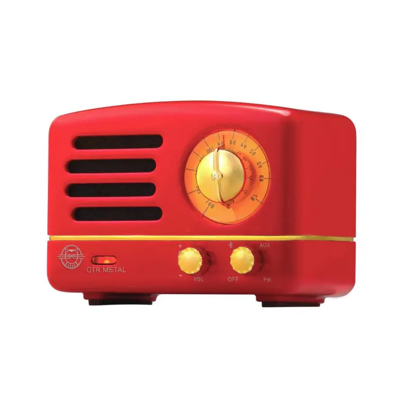 Muzen OTR Metal Wireless Portable FM-BT Speaker – (Red) - Image 2